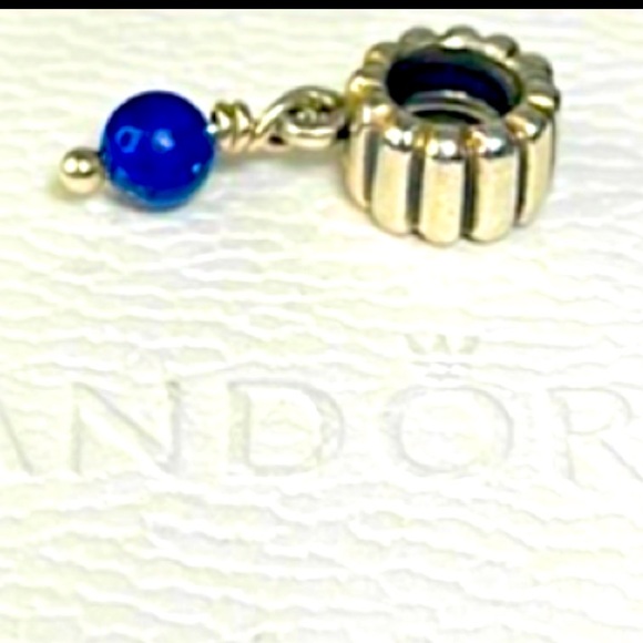 Pandora bracelet charm Sterling silver September lapis lazuli 925 ale - Picture 1 of 6